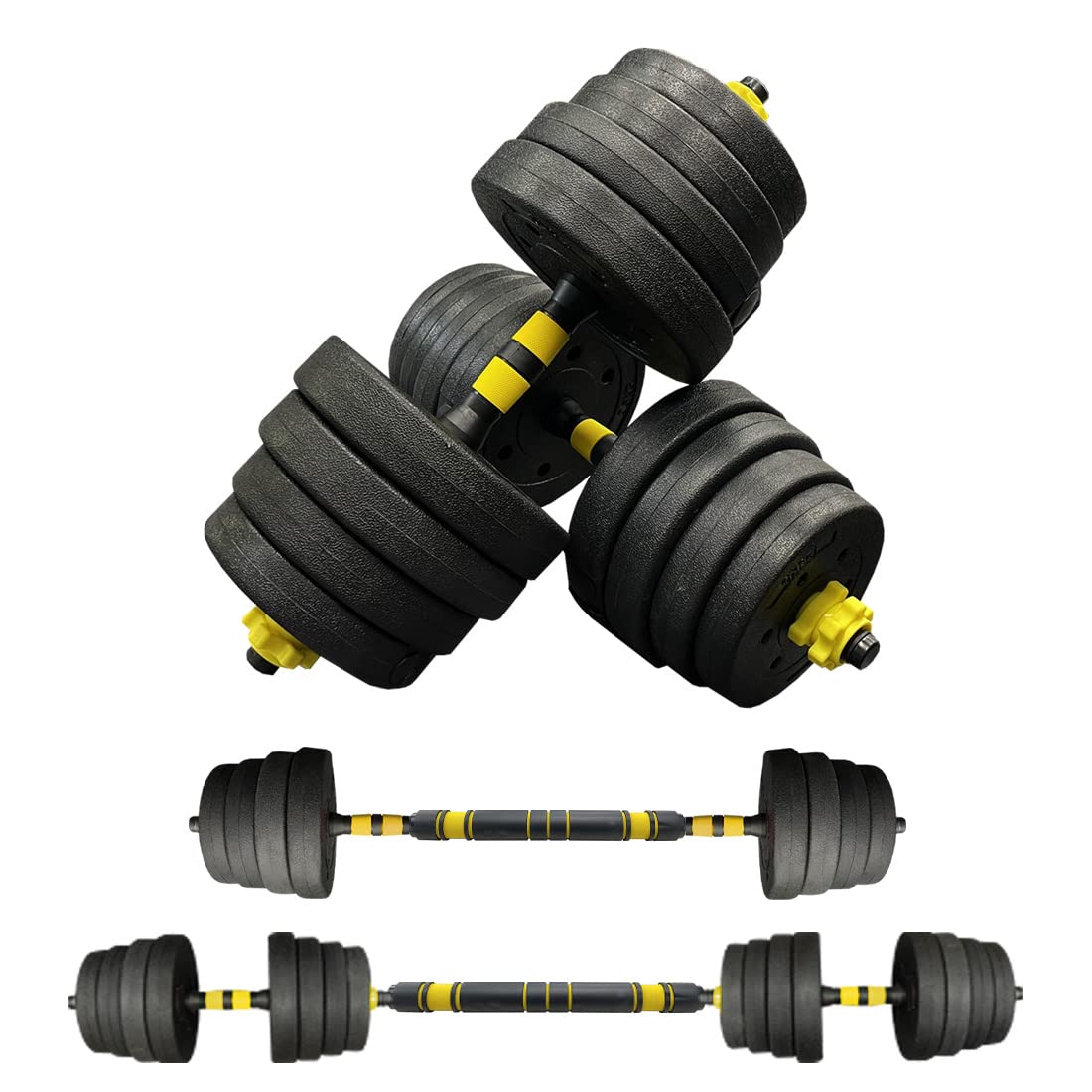 ダンベル　30kg  15kg✖️2 Amazon | 【Elblues】ダンベル 30kg 15kg 2個セット バーベル 可変式